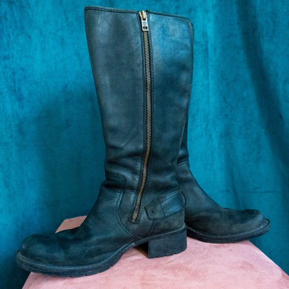 Tall Motorcycle Timberland Biker Boots size 7.5 W - Picture 3 of 6